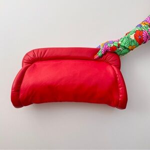 Maison Margiela Large Padded Leather Frame Clutch